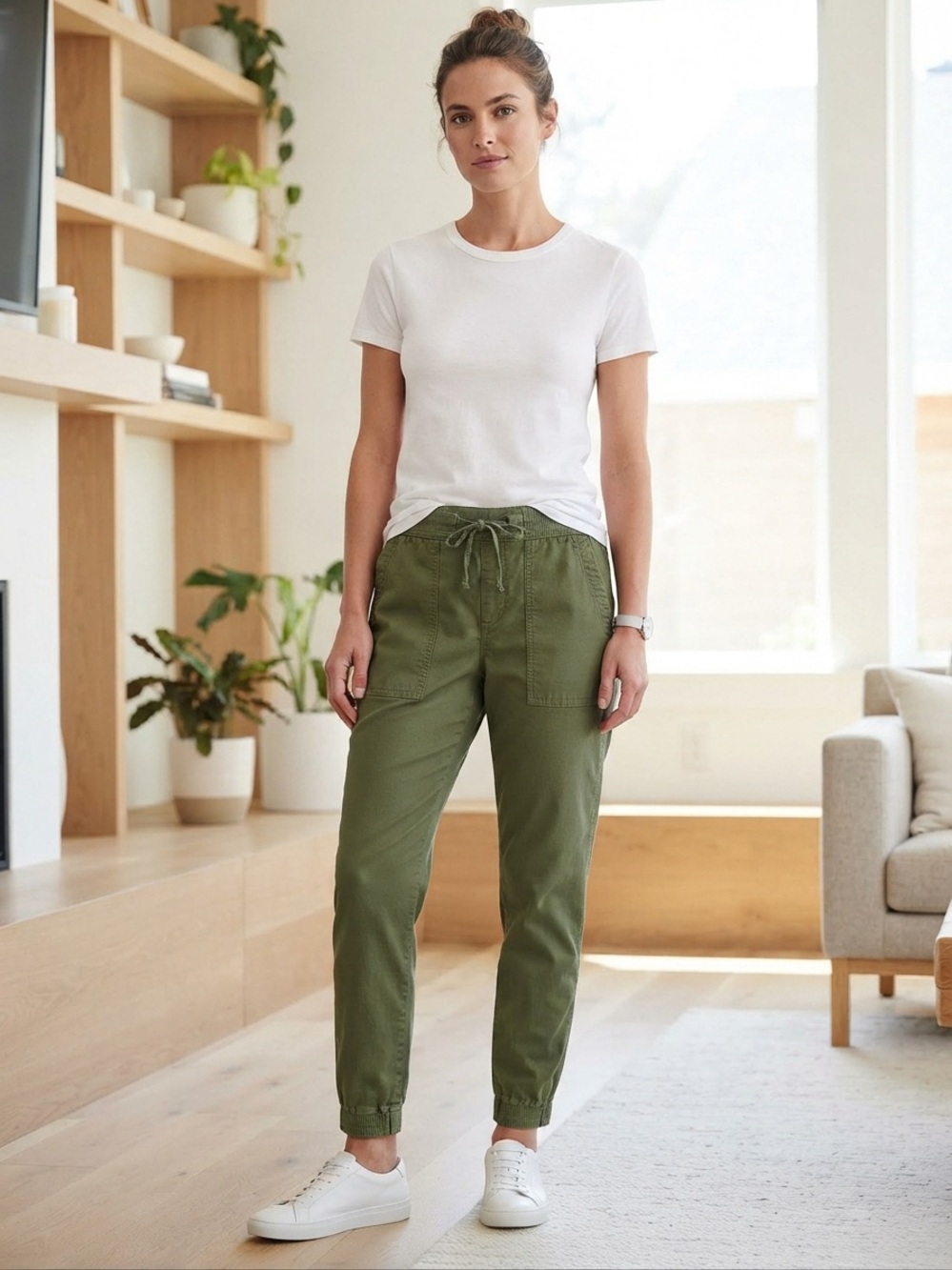 Denver Hayes Olive Drawstring Ankle Joggers